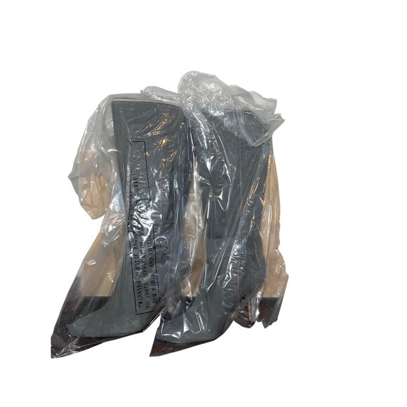 NIB Michael Kors Caroline Boots 9M Dark Slate Suede Leather Knee High MK Logo - Picture 12 of 14